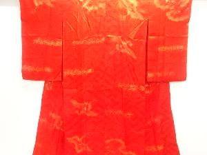 アンティーク 金砂子鶴模様長襦袢